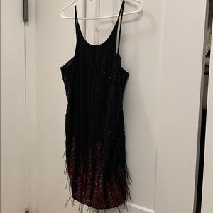 Parker Black and Red sequins dress. Size M